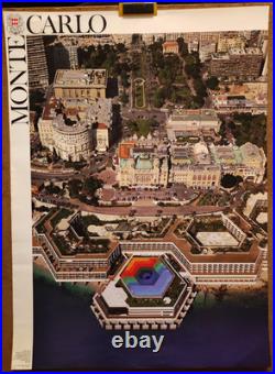 Affiche photo ancienne Studio Bazzoli 1987 Monté-Carlo /RS577