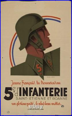 Affiche poster 5 Eme Infanterie Roanne St Étienne