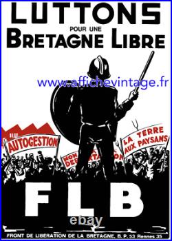 Affiche poster bretagne libre FLB