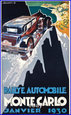 Affiche poster circuit monte carlo 1930