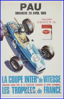 Affiche poster circuit pau 1969