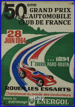 Affiche poster circuit rouen essarts 1964