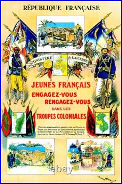 Affiche poster engagez vous troupes coloniales