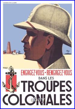 Affiche poster engagez vous troupes coloniales