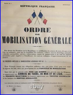 Affiche poster ordre mobilisation générale