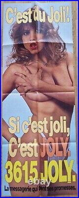 Affiche publicitaire 3615 MINITEL erotica sexy curiosa 1990's very rare