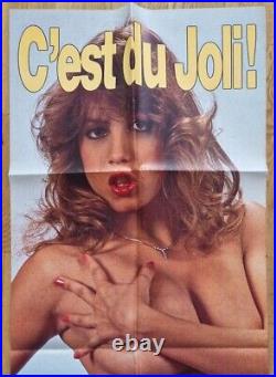 Affiche publicitaire 3615 MINITEL erotica sexy curiosa 1990's very rare