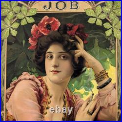 Affiche publicitaire JOB vers 1900 chromolithographie par Gervais