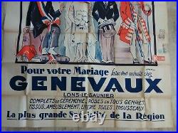 Affiche publicitaire/MARIAGE GENEVAUX/illu JACK/LONS LE SAUNIER /80x120