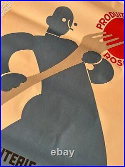 Affiche publicitaire ancienne art deco charcuterie ROESS 1933 dupin leon