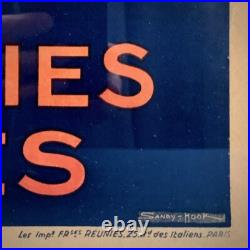 Affiche publicitaire les croisières Méditerranée Messageries maritimes marine