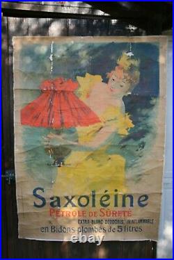 Affiche publicitaire originale atelier Chéret 1900 Saxoleine