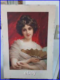 Affiche publicitaire pour FINE BRETAGNE auteur PIOT Dim 54,70x37,80 vers 1903