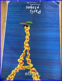 Affiche roulée originale PARIS Plages 2010 Michel QUAREZ -115x175cm- Neuve