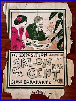 Affiche salon des cent 1897 exposition