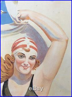 Affiche tourisme ancienne Raphael Delorme Royan 1925 / 1930
