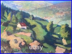 Affiche tourisme entoilée VOSGES Chemin de Fer SNCF BENITO 63x100cm 1945