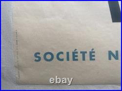Affiche tourisme entoilée VOSGES Chemin de Fer SNCF BENITO 63x100cm 1945