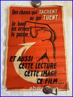 Affiche vintage Des choses qui tachent ou qui tuent 1950 S 1960