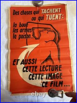 Affiche vintage Des choses qui tachent ou qui tuent 1950 S 1960