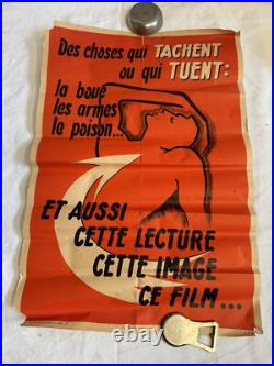 Affiche vintage Des choses qui tachent ou qui tuent 1950 S 1960
