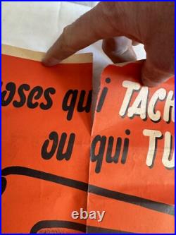 Affiche vintage Des choses qui tachent ou qui tuent 1950 S 1960 Affiche vintage Des choses qui tachent ou qui tuent 1950 S 1960