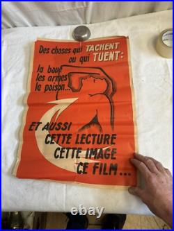 Affiche vintage Des choses qui tachent ou qui tuent 1950 S 1960