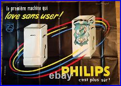 Affiches anciennes MACHINE A LAVER PHILIPS GUY GEORGET