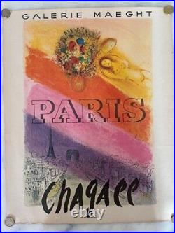 Affiches anciennes vintage Chagall, Galerie Maeght Museum Prints Society 1950s