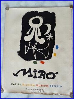 Affiches anciennes vintage Miro, Kaiser Wilhelm Museum Krefeld, 1954