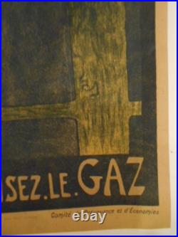 Affichette Ancienne Originale Francais Economisez Le Gaz