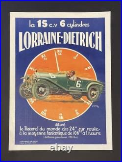 Affichette, Automobile ancienne, Encart Publicitaire/garage
