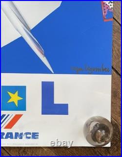Air France original poster 1981, Roger Bezombes, Concorde, Ciel Air France