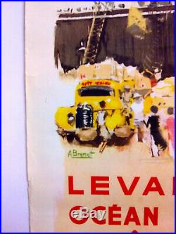 Albert Brenet Messageries Maritimes Levant Affiche Originale Rare- 1954