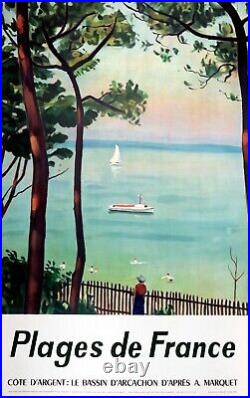 Albert Marquet affiche original. Beaches of France original poster