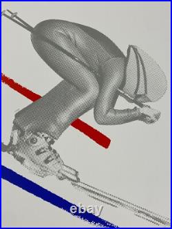 Albertville 92 Anonyme, 1992 SKI DE VITESSE Affiche Vintage Originale