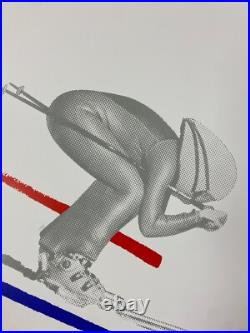 Albertville 92 Anonyme, 1992 SKI DE VITESSE Affiche Vintage Originale