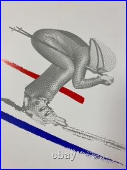 Albertville 92 Anonyme, 1992 SKI DE VITESSE Affiche Vintage Originale