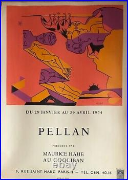 Alfred Pellan Affiche Lithographie Maurice Hajje Coqliban Mourlot Paris 1954