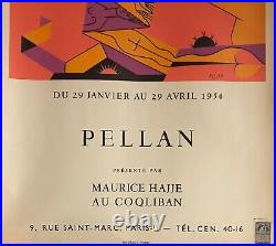Alfred Pellan Affiche Lithographie Maurice Hajje Coqliban Mourlot Paris 1954