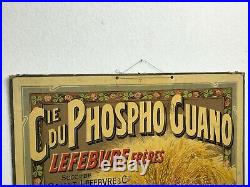 Ancien Carton Publicitaire Cie Du Phospho Guano Lefebvre Frères 73 X 54 CM