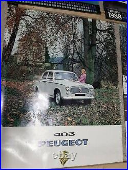 Ancien Lot Calendriers Et Affiches Publicitaire Peugeot Vehicules Vintage
