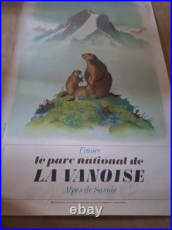 Ancienne Affiche 1975 Samivel, Parc National De La Vanoise. Poster. Vintage