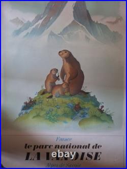 Ancienne Affiche 1975 Samivel, Parc National De La Vanoise. Poster. Vintage