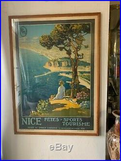 Ancienne Affiche De Nice -fêtes Sports Tourisme De L. Bonamici