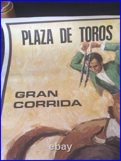Ancienne Affiche Espagnole De Corrida Originale 1975 El Cordobés Palomo Linares