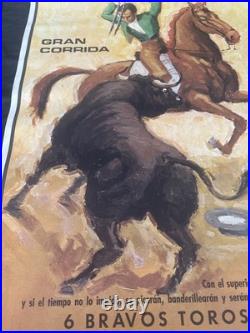 Ancienne Affiche Espagnole De Corrida Originale 1975 El Cordobés Palomo Linares