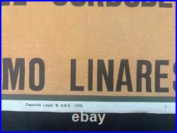 Ancienne Affiche Espagnole De Corrida Originale 1975 El Cordobés Palomo Linares
