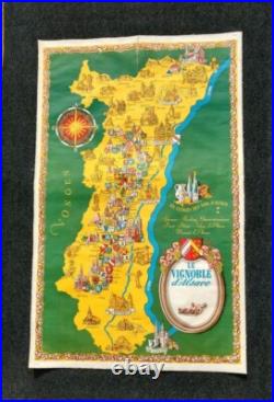 Ancienne Affiche Le Vignoble d'Alsace Michel Strasbourg Willy Fischer An 50