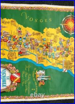 Ancienne Affiche Le Vignoble d'Alsace Michel Strasbourg Willy Fischer An 50
